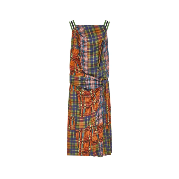 Dries Van Noten Draped viscose dress in Orange | Dresses | Luxury Shoes 