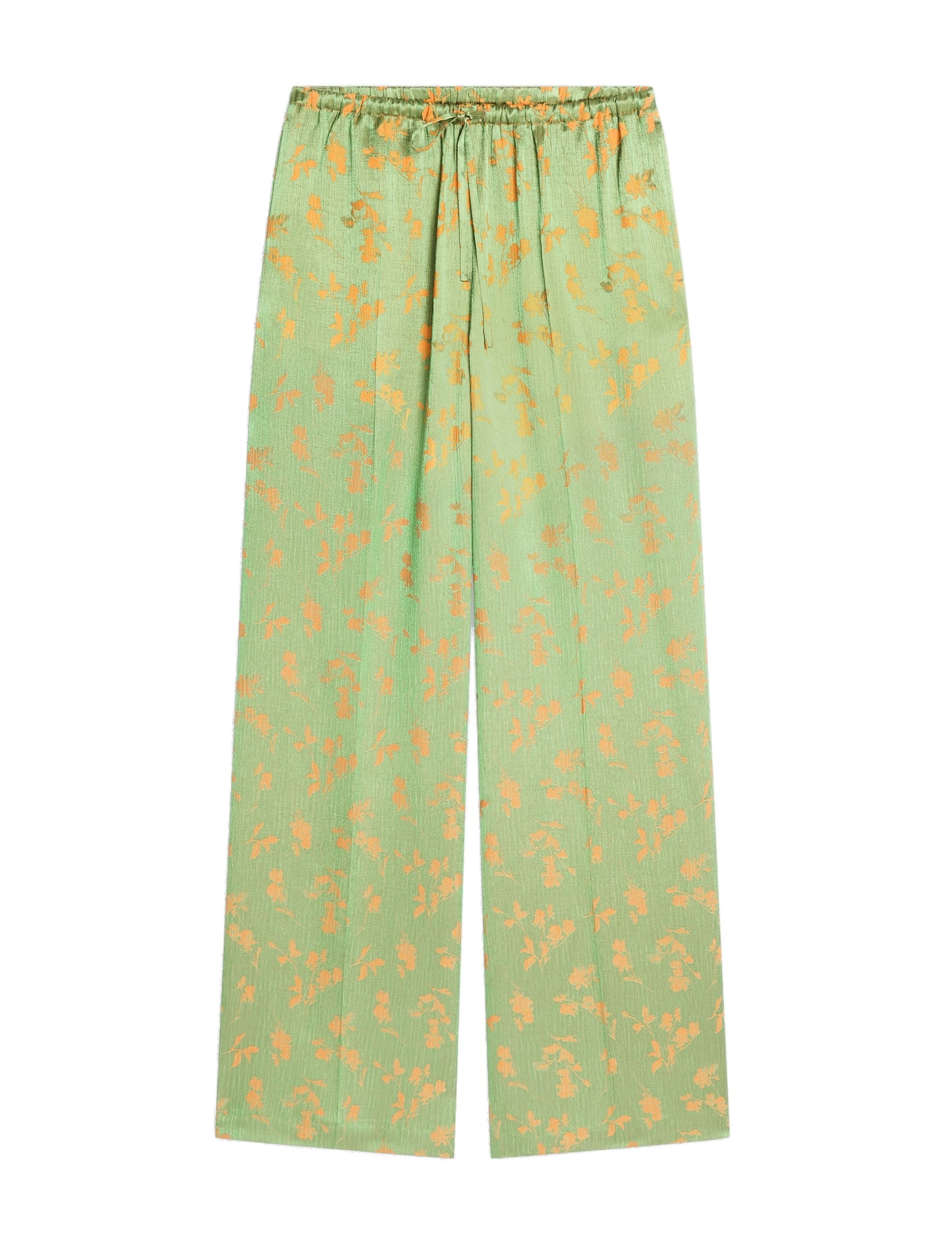 Dries Van Noten Elasticated jacquard pants in Light Green | Pants | Luxury Shoes Dries Van Noten Elasticated jacquard pants in Light Green | Pants | Luxury Shoes