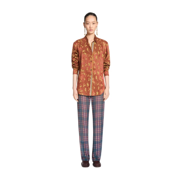 Elasticated lurex pants in Blue - Image 2