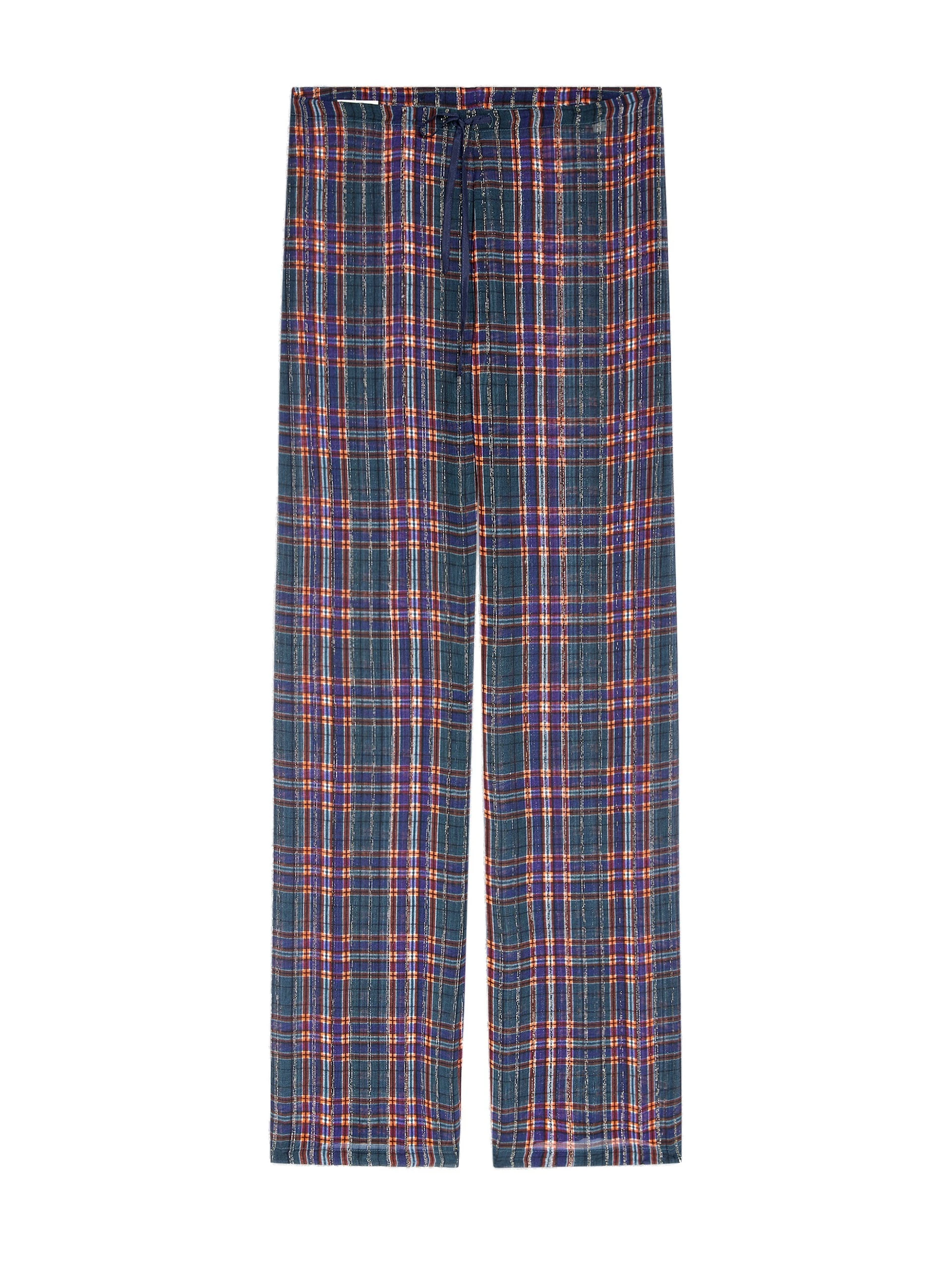 Dries Van Noten Elasticated lurex pants in Blue | Pants | Luxury Shoes Dries Van Noten Elasticated lurex pants in Blue | Pants | Luxury Shoes