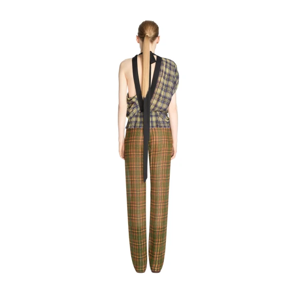 Elasticated lurex pants in Khaki - Image 4