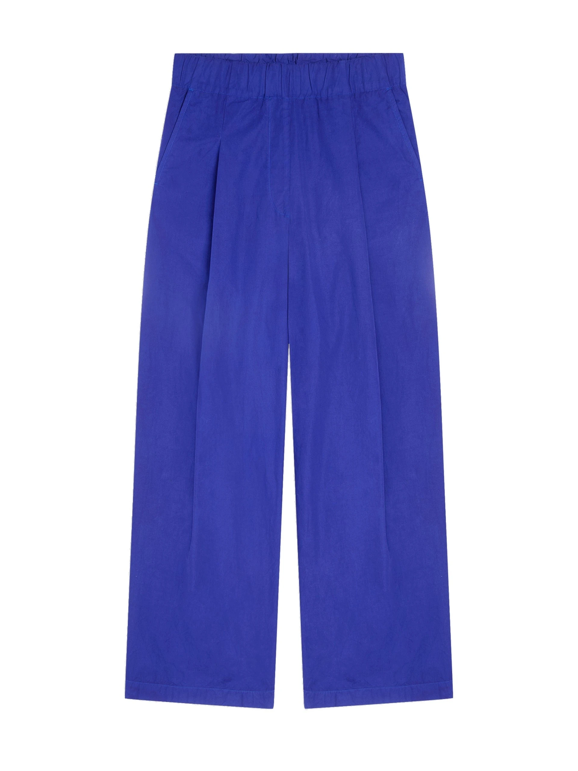 Dries Van Noten Elasticated overdyed pants in Electric | Pants | Luxury Shoes Dries Van Noten Elasticated overdyed pants in Electric | Pants | Luxury Shoes