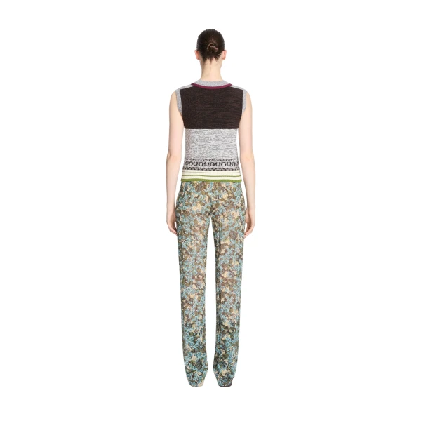 Elasticated pleated pants in Sky - Image 4