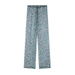 Dries Van Noten Elasticated silk pants in Petrol | Pants | Luxury Shoes 