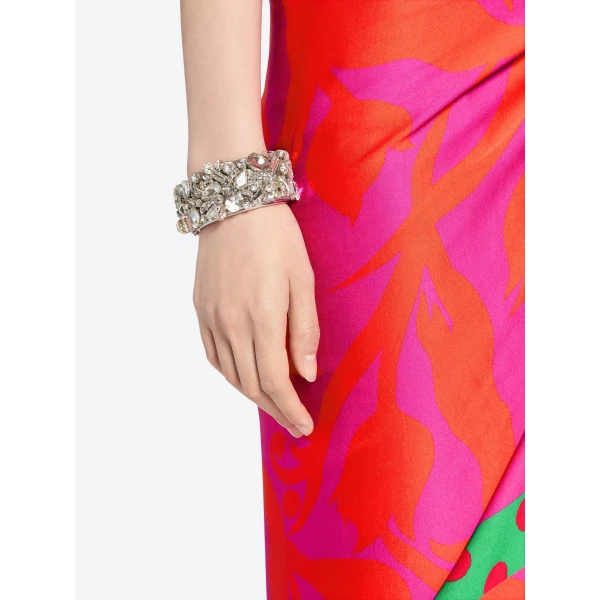 Embellished cuff bracelet in Silver - Image 2