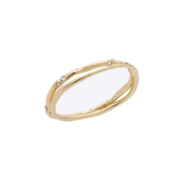 Dries Van Noten Embellished cuffs in Gold