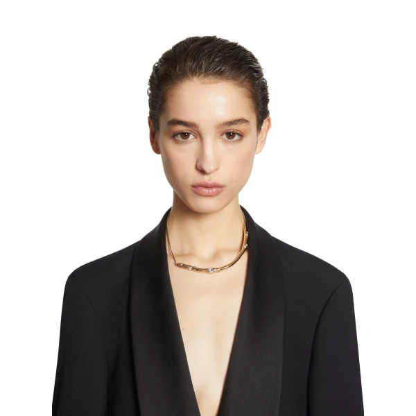 Embellished necklace in Gold - Image 2