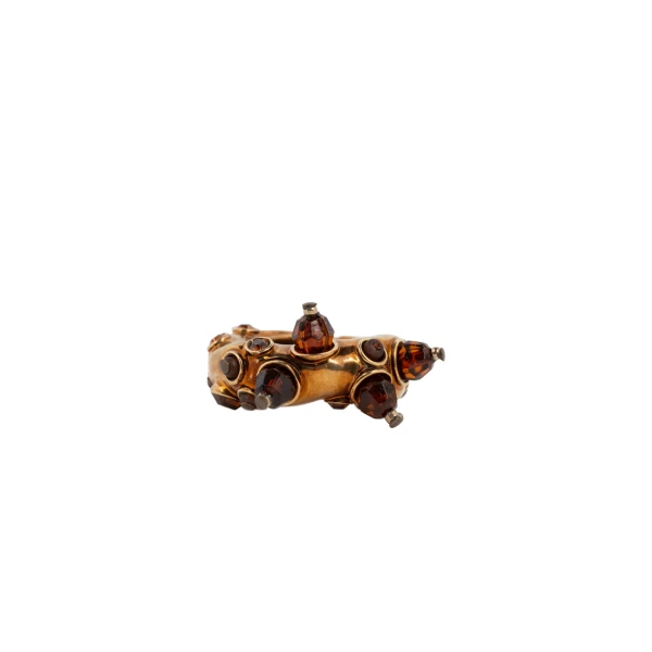 Embellished ring in Brown - Image 3