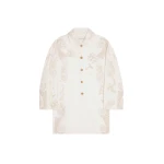 Dries Van Noten Embroidered A-line coat in Off White | Coats | Luxury Shoes 