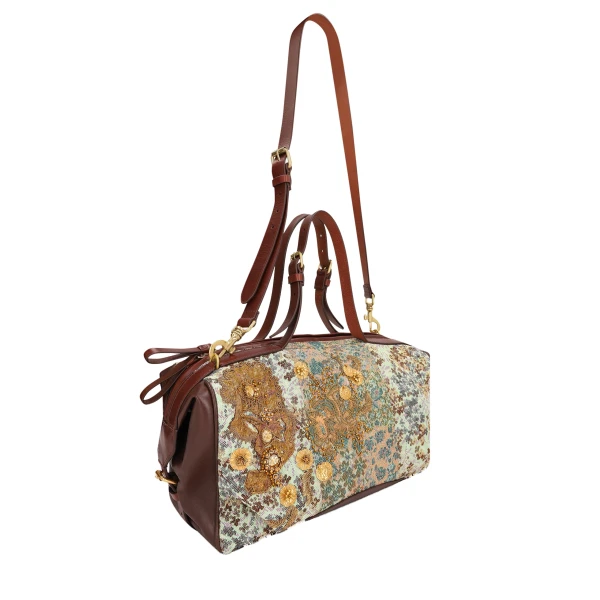Embroidered East-West bag in Sky - Image 3