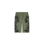 Dries Van Noten Embroidered capri pants in Bottle | Pants | Luxury Shoes 