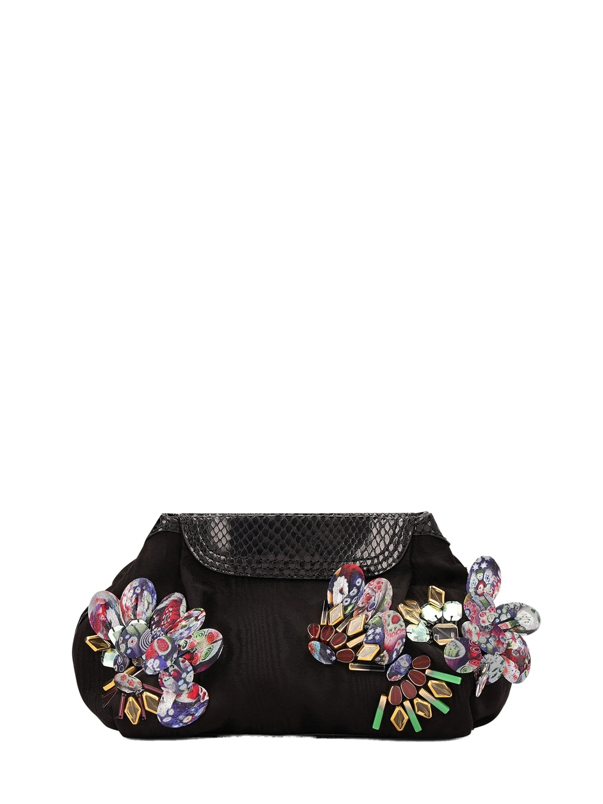 Dries Van Noten Embroidered clutch bag in Black | Clutch Bags | Luxury Shoes Dries Van Noten Embroidered clutch bag in Black