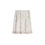 Dries Van Noten Embroidered cotton skirt in Light Grey | Skirts | Luxury Shoes 