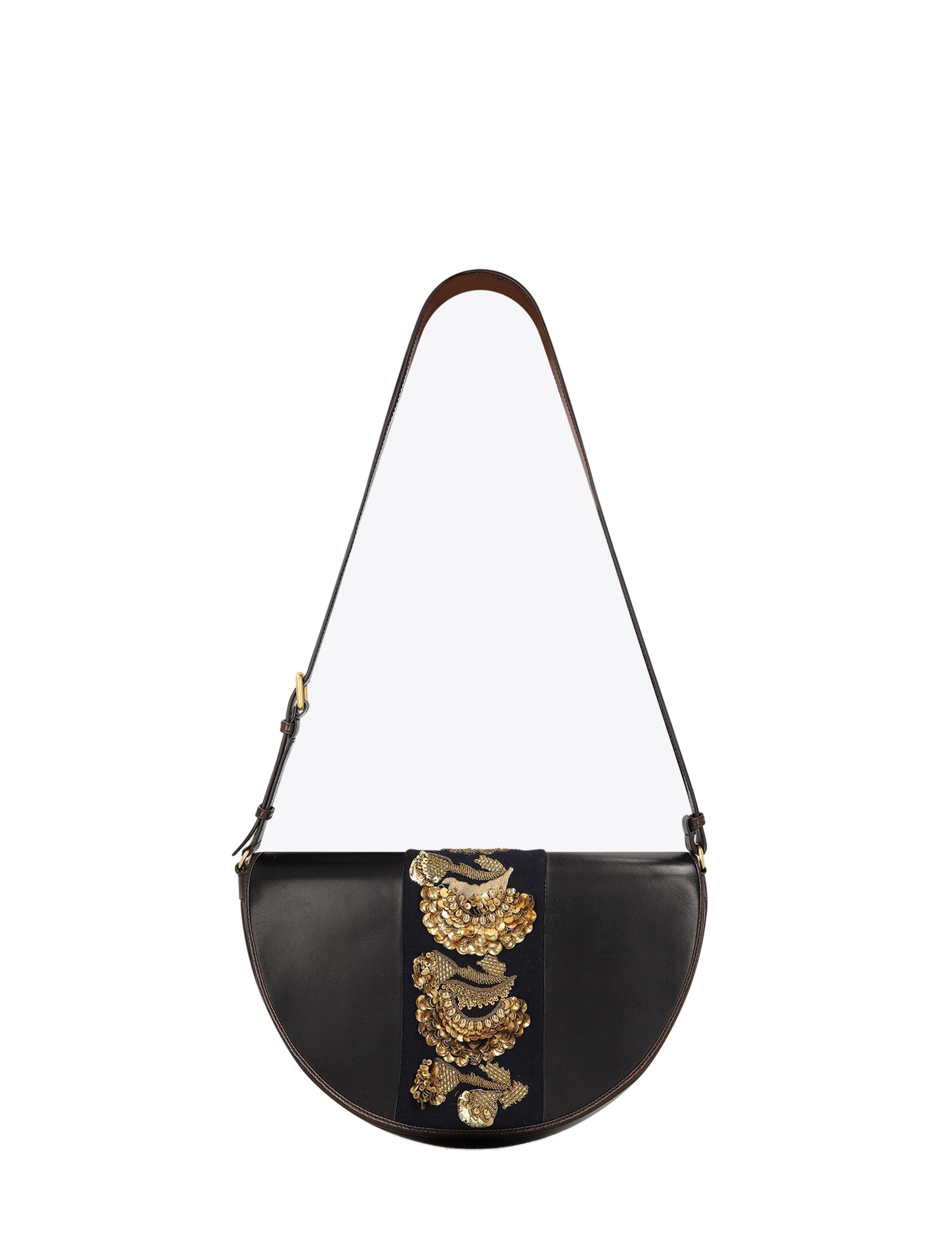 Dries Van Noten Embroidered crossbody bag in Navy | Shoulder & Crossbody Bags | Luxury Shoes Dries Van Noten Embroidered crossbody bag in Navy