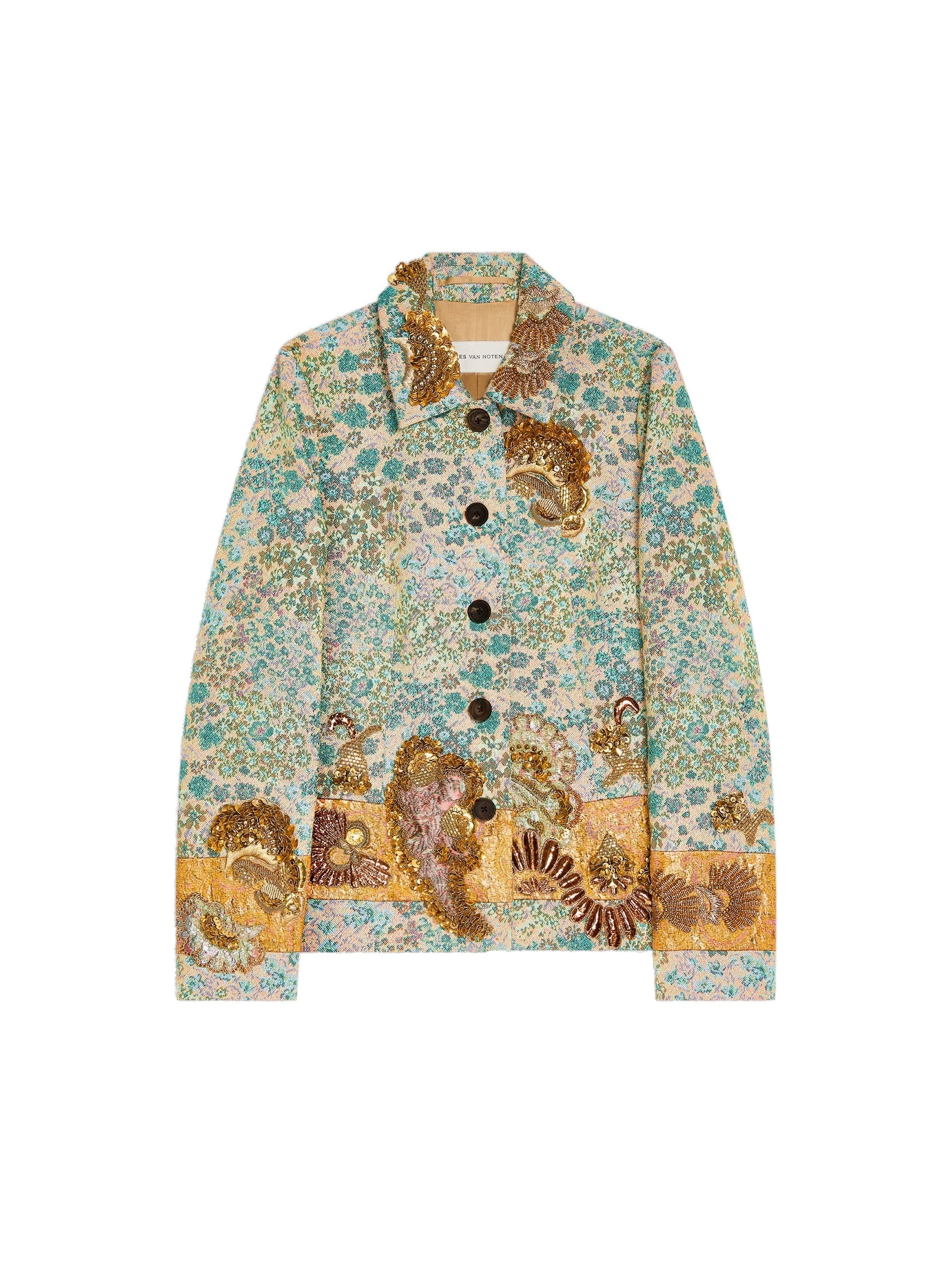 Dries Van Noten Embroidered floral blazer in Peach | Jackets | Luxury Shoes Dries Van Noten Embroidered floral blazer in Peach | Jackets | Luxury Shoes