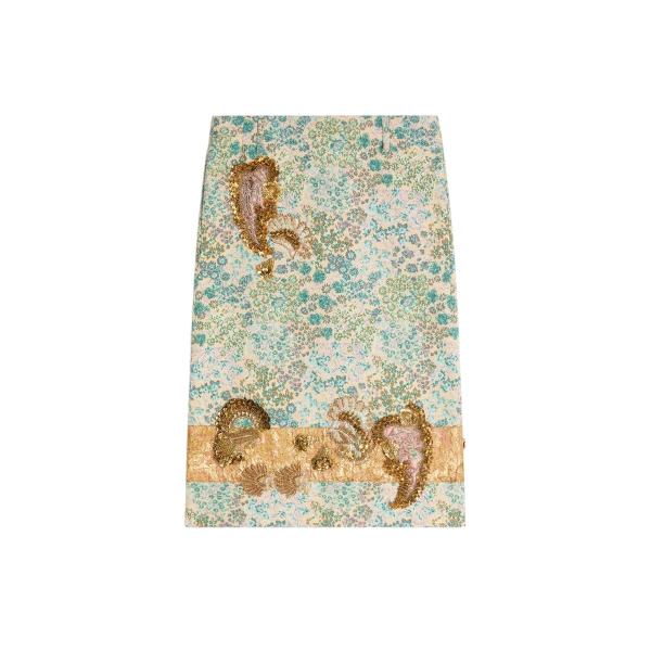 Dries Van Noten Embroidered floral skirt in Peach | Skirts | Luxury Shoes 