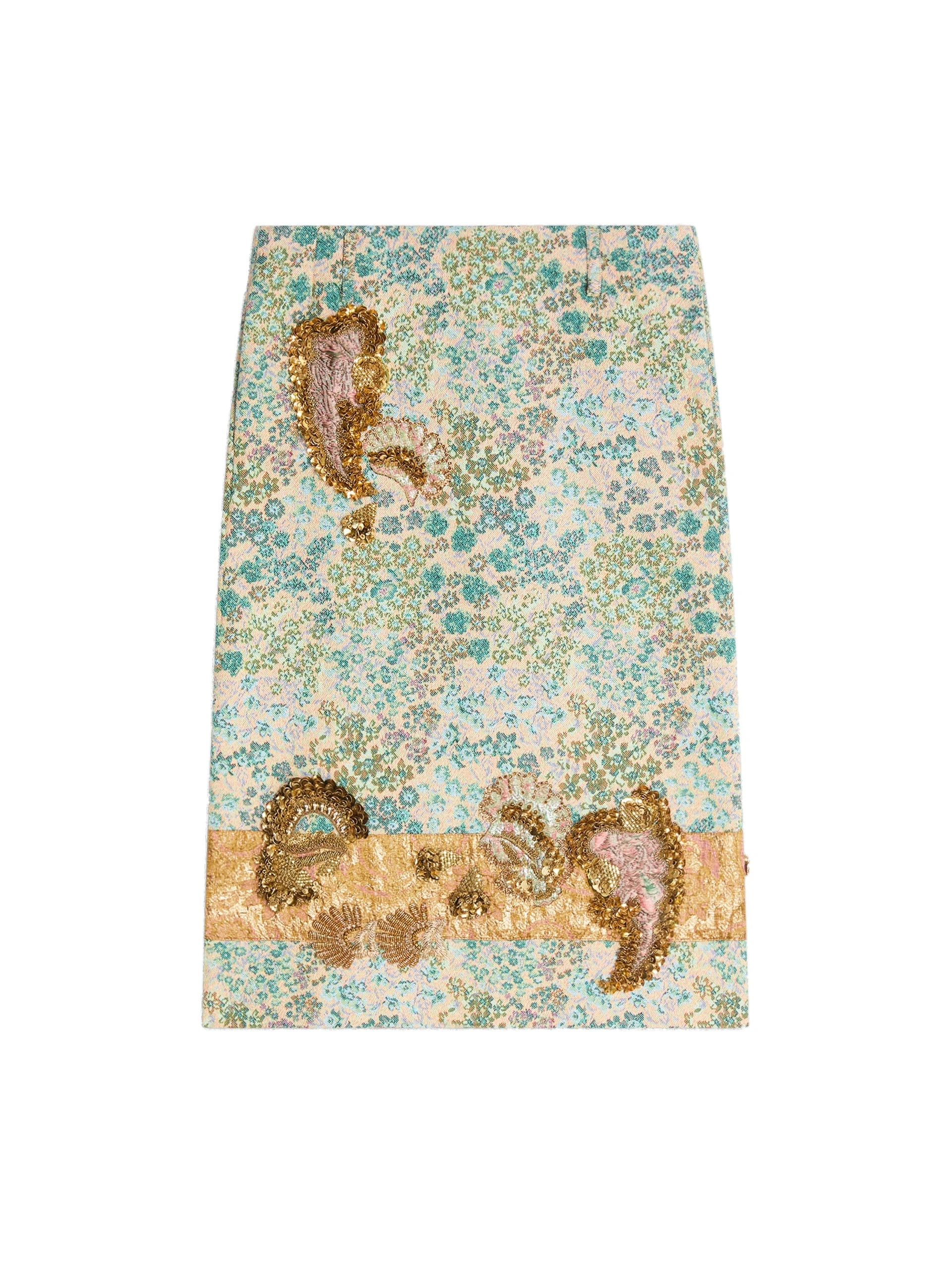 Dries Van Noten Embroidered floral skirt in Peach | Skirts | Luxury Shoes Dries Van Noten Embroidered floral skirt in Peach | Skirts | Luxury Shoes