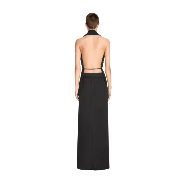 Embroidered scarf in Black - Image 4