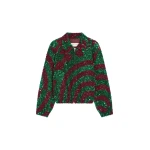 Dries Van Noten Embroidered viscose blouson in Burgundy | Jackets | Luxury Shoes 