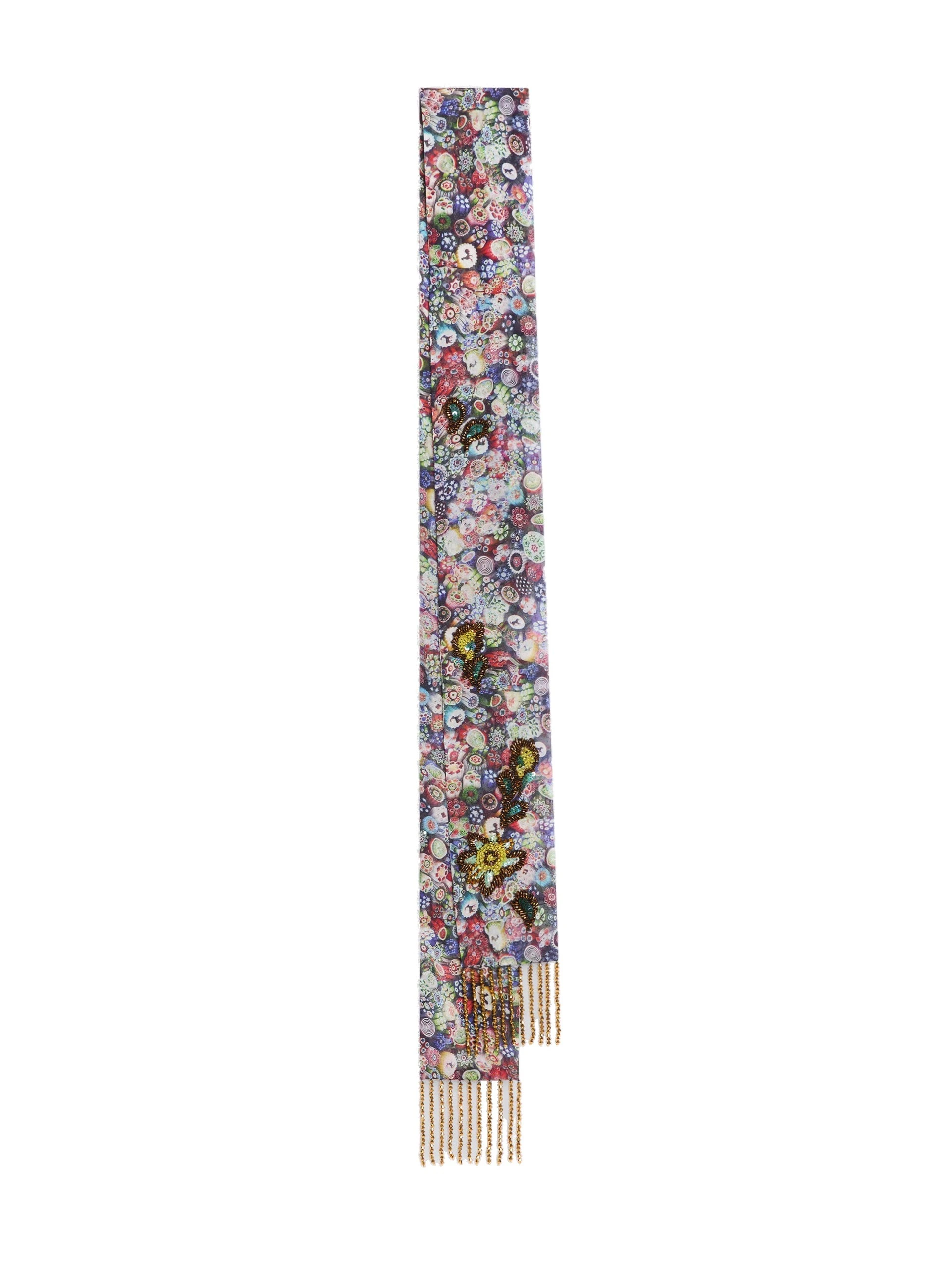 Dries Van Noten Embroidered viscose scarf | Scarves | Luxury Shoes Dries Van Noten Embroidered viscose scarf
