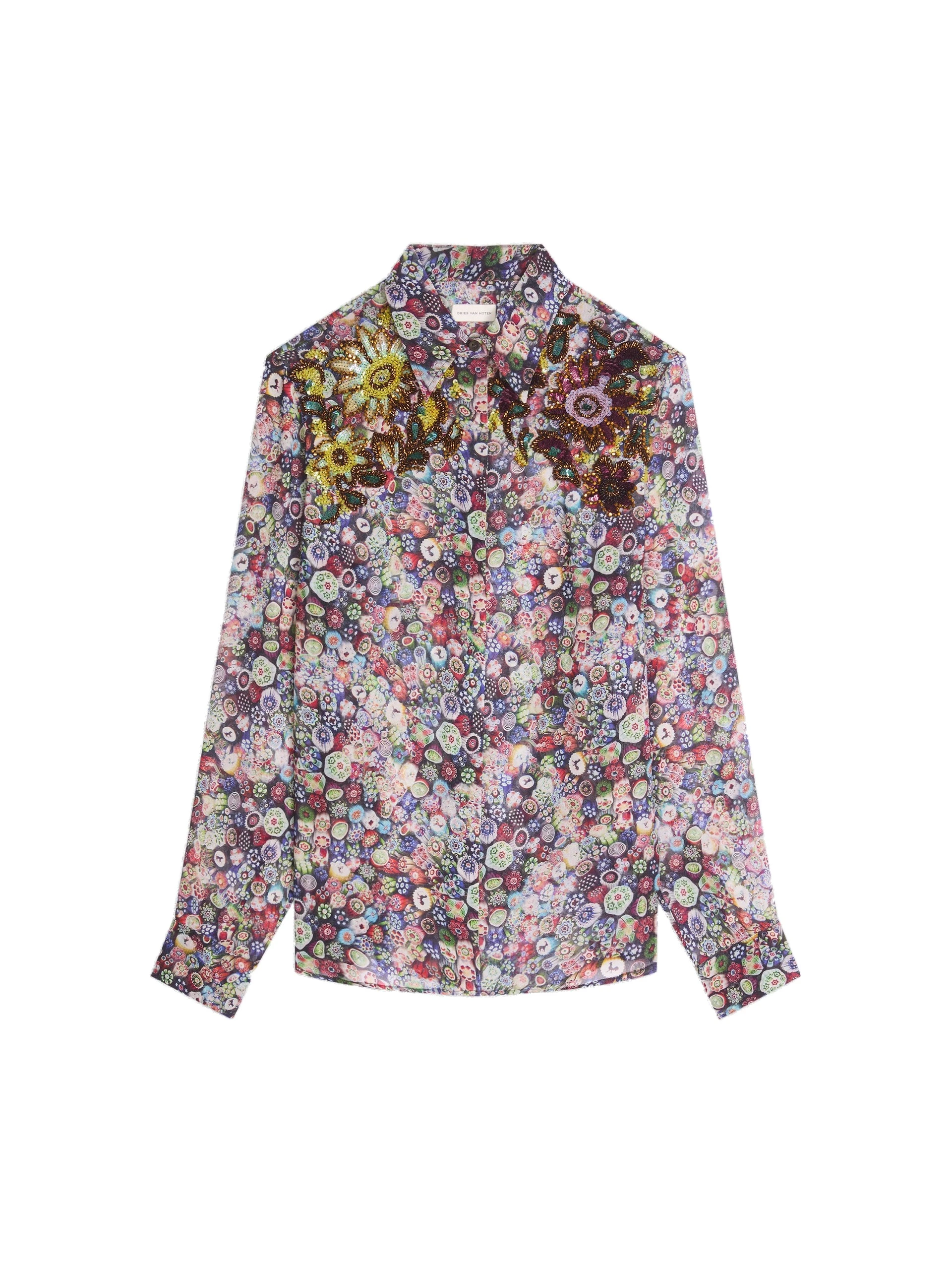 Dries Van Noten Embroidered viscose shirt | Tops | Luxury Shoes Dries Van Noten Embroidered viscose shirt | Tops | Luxury Shoes