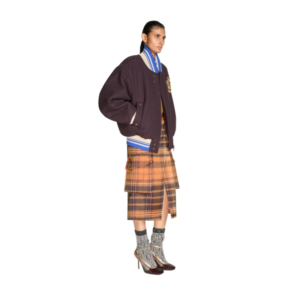 Embroidered wool bomber in Auber - Image 3