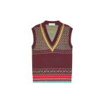 Dries Van Noten Fitted cashmere top in Wine | Knitwear | Luxury Shoes 