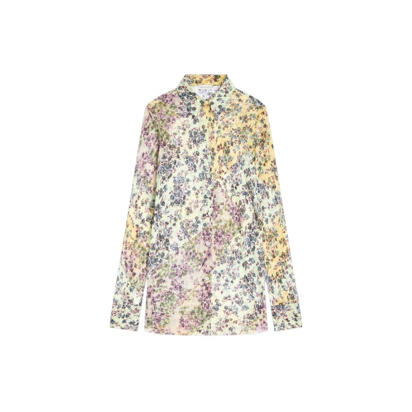 Dries Van Noten Fitted jacquard shirt in Mint | Tops | Luxury Shoes 