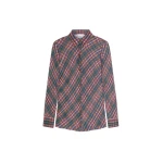 Dries Van Noten Fitted lurex shirt in Blue | Tops | Luxury Shoes 