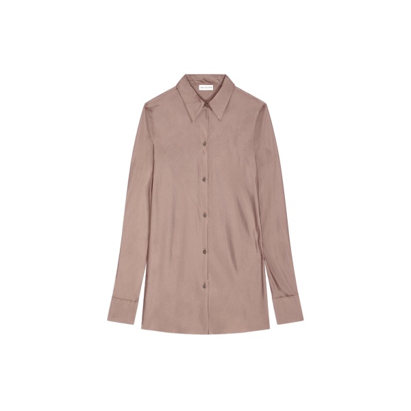 Dries Van Noten Fitted viscose shirt in Stone | Tops | Luxury Shoes 