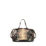 Dries Van Noten Floral East-West bag in Black