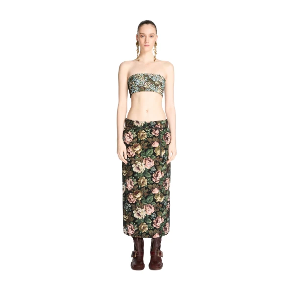 Floral bandeau top in Sky - Image 2