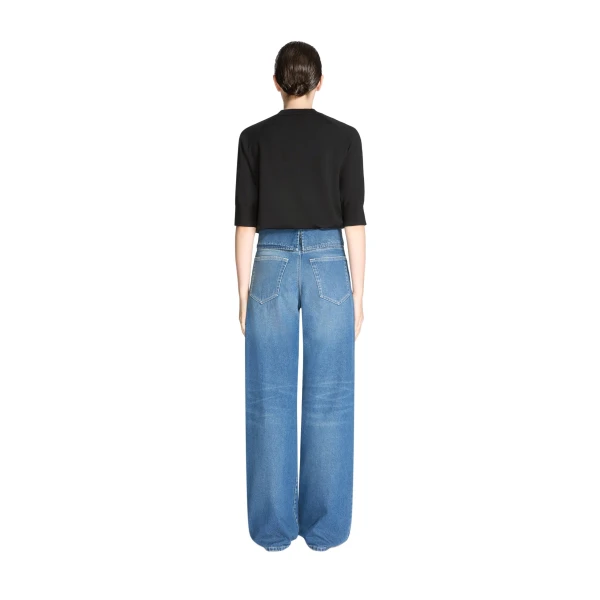 Folded denim pants in Blue - Image 4