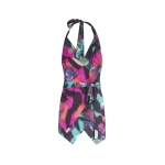 Dries Van Noten Halterneck moiré top in Fuchsia | Tops | Luxury Shoes 