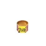 Dries Van Noten Handmade painted bracelet in Red