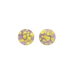 Dries Van Noten Handmade painted earrings in Lilac