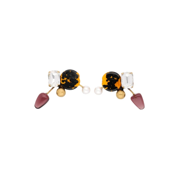 Dries Van Noten Handmade painted earrings