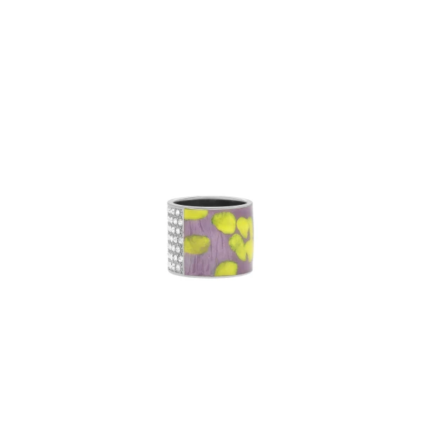 Handmade painted ring in Lilac - Image 3