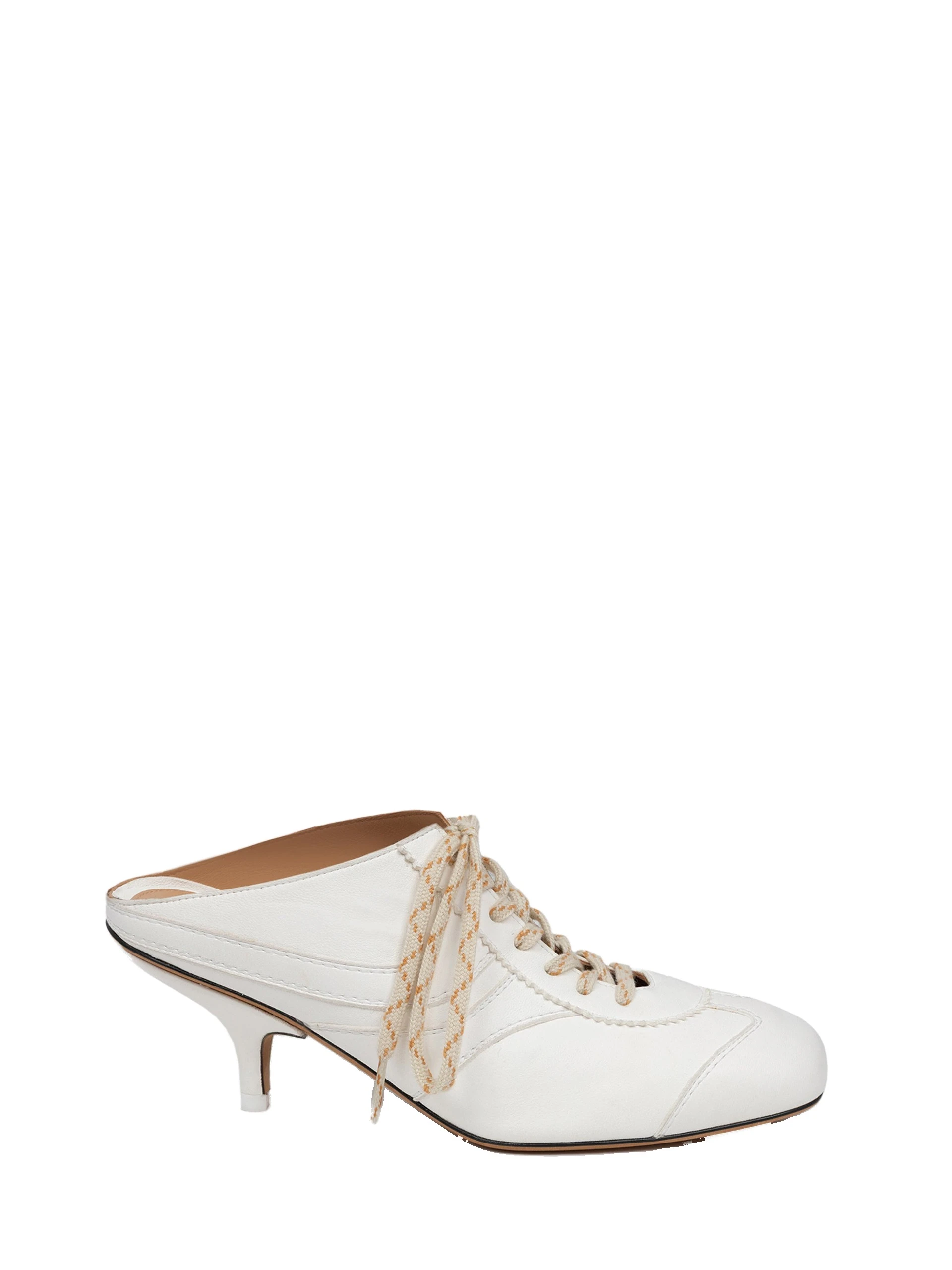 Dries Van Noten Heeled sneaker mules in White | Heels | Luxury Shoes Dries Van Noten Heeled sneaker mules in White