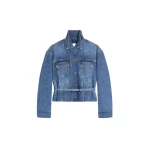 Dries Van Noten High collar denim jacket in Blue | Jackets | Luxury Shoes 
