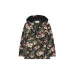 Dries Van Noten Hooded floral peacoat in Black | Coats | Luxury Shoes 