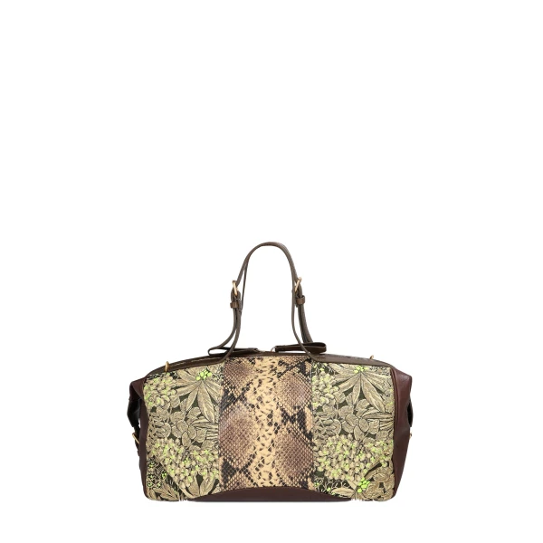 Jacquard East-West bag in Sand