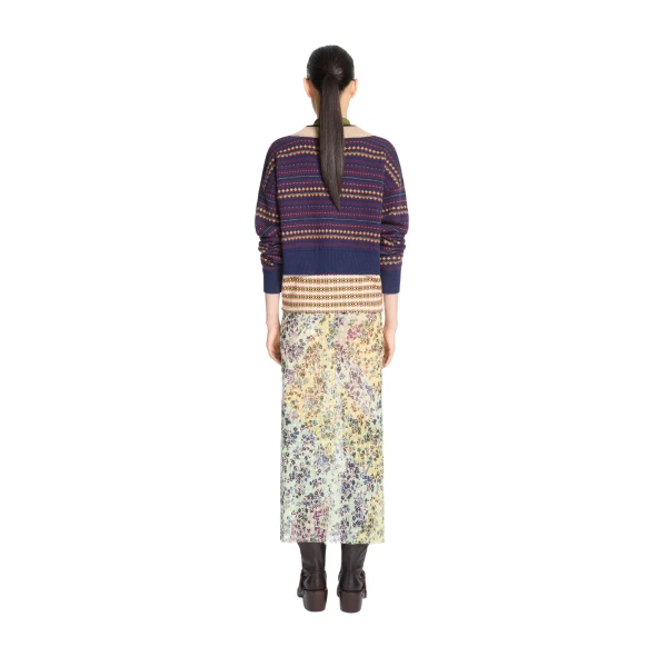 Jacquard midi skirt in Mint - Image 4