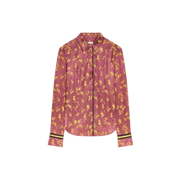 Dries Van Noten Jacquard shirt in Purple | Tops | Luxury Shoes 