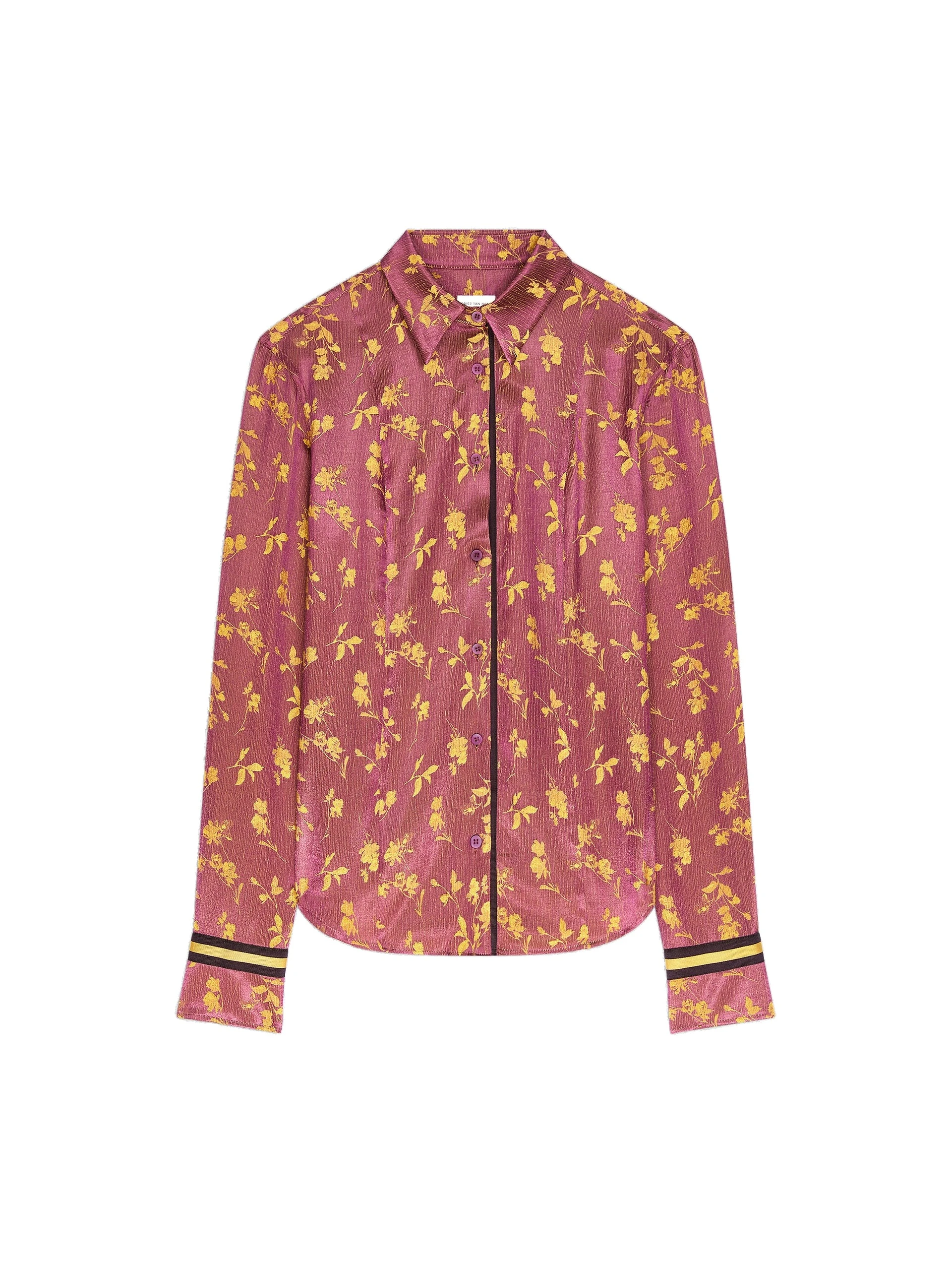 Dries Van Noten Jacquard shirt in Purple | Tops | Luxury Shoes Dries Van Noten Jacquard shirt in Purple | Tops | Luxury Shoes