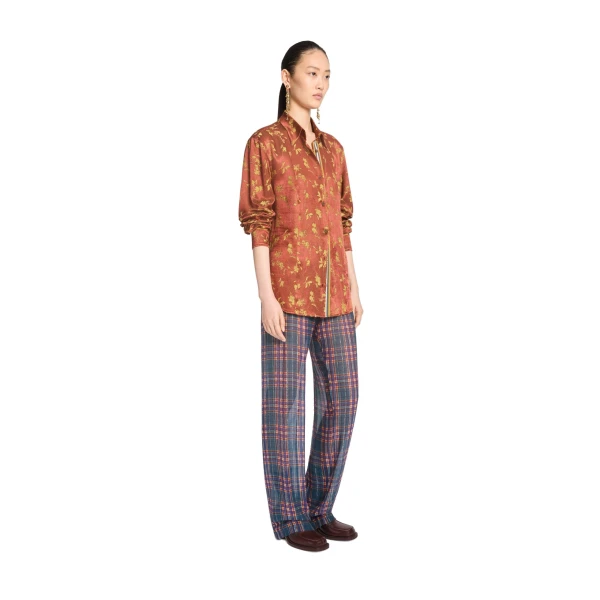 Jacquard shirt in Rust - Image 3