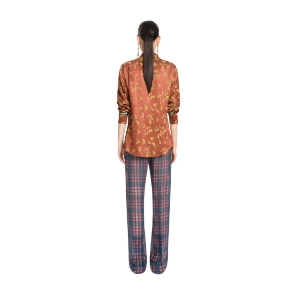 Jacquard shirt in Rust - Image 4