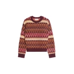 Dries Van Noten Jacquard wool sweater in Burgundy | Knitwear | Luxury Shoes 