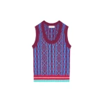 Dries Van Noten Jacquard wool top in Bordeaux | Knitwear | Luxury Shoes 