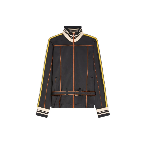 Jersey track jacket in Black